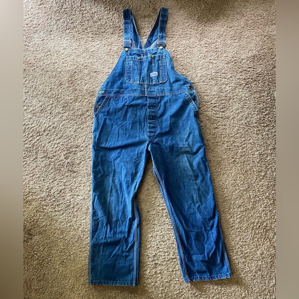 Vintage 1983 Big Smith Overalls Men’s W44 x L30 Wash Denim Made in USA